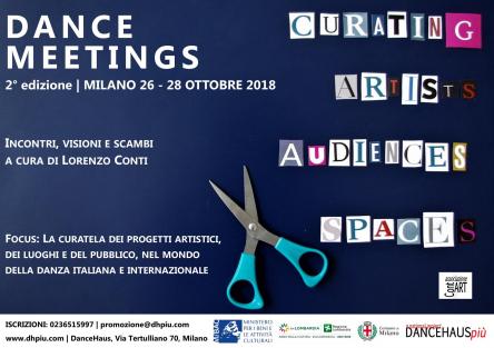 DANCE MEETINGS per giovani operatori e artisti - 26, 27, 28 ottobre 2018