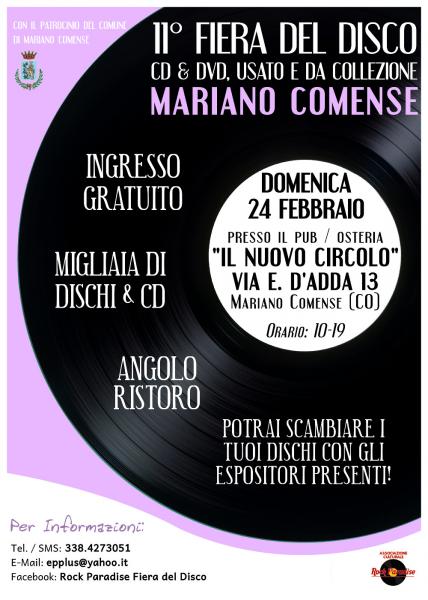11^ FIERA DEL DISCO DI MARIANO COMENSE (CO)