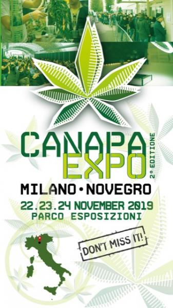 Canapa Expo 2019, dal 22 al 24 novembre al Parco Esposizioni Novegro di Milano