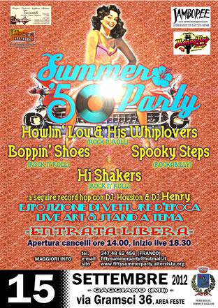 FIFTY SUMMER PARTY 15 settembre 2012