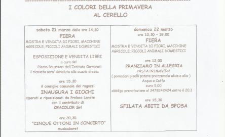I COLORI DELLA PRIMAVERA AL CERELLO