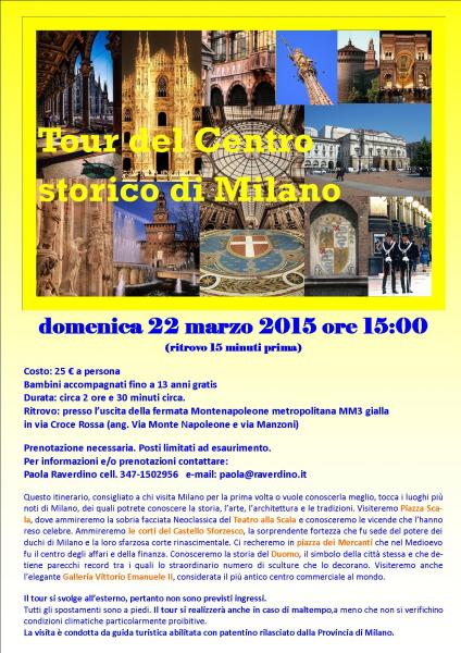 domenica 22 marzo 2015 - Visita guidata al centro storico di Milano - Expo