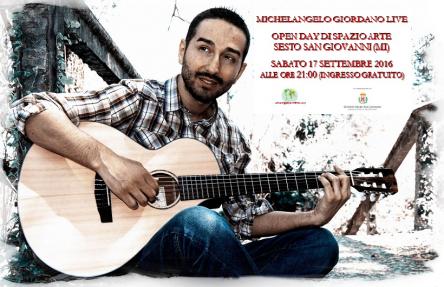Michelangelo Giordano Live all'Open Day di Spazio Arte