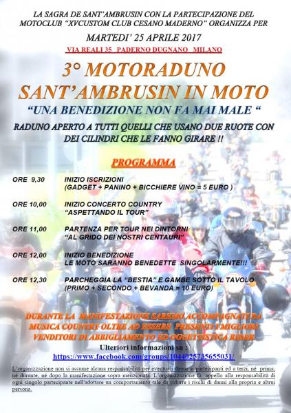 Sant Ambrusin in moto