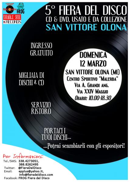 5^ MOSTRA MERCATO DEL DISCO, CD & DVD a SAN VITTORE OLONA