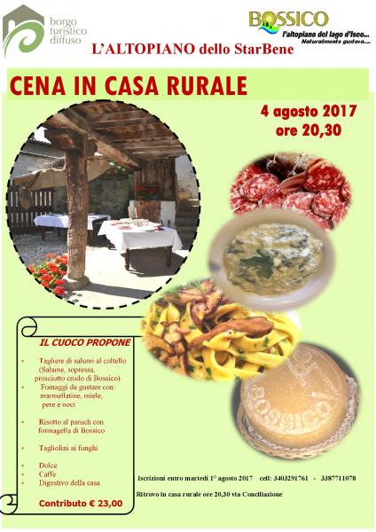 cena in casa rurale
