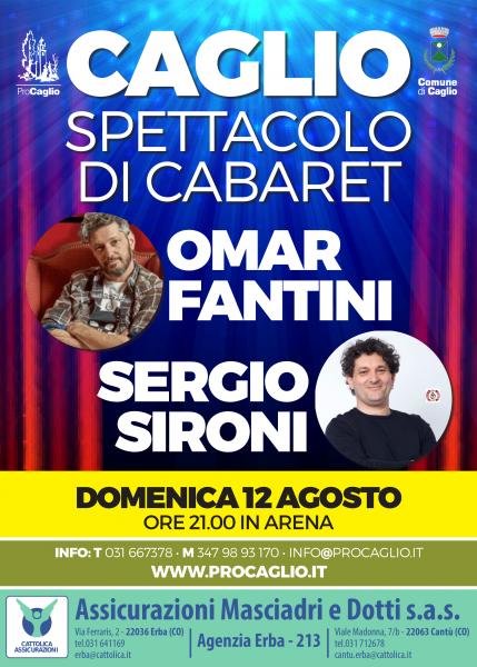 SPETTACOLO DI CABARET CON OMAR FANTINI E SERGIO SIRONI