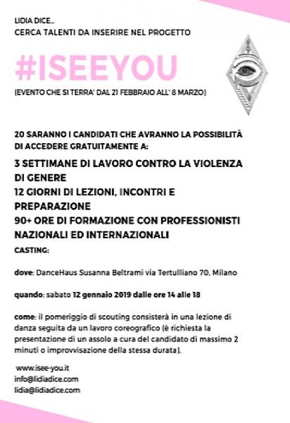 L'associazione Lidia Dice... cerca talenti da inserire nel progetto #ISEEYOU