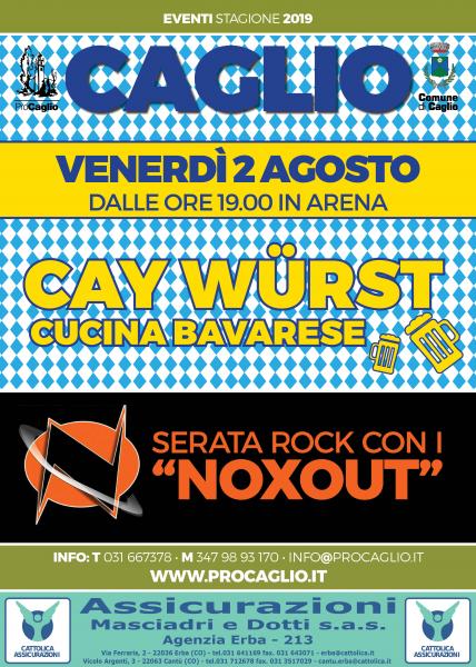 SERATA ROCK CON I NOXOUT E CUCINA BAVARESE