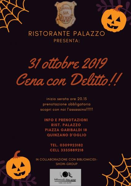 cena con delitto 31 ottobre 2019