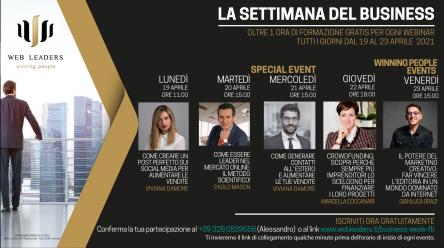 La settimana del business dal 19 al 23 Aprile