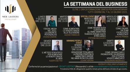 La settimana del business dal 07 Giugno al 12 Giugno - WEBINAR GRATUITI