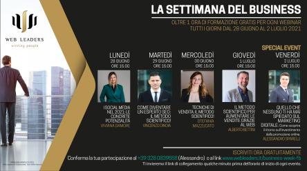 La settimana del business dal 28 Giugno al 2 Luglio - WEBINAR GRATUITI