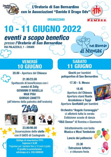 Spettacolo Comico e Festa Nel Ricordo di Nicolas
