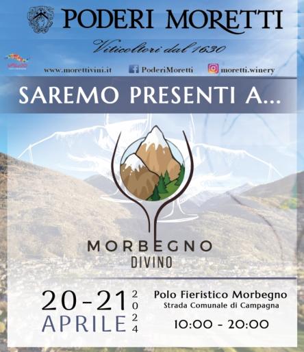 I vini di Poderi Moretti alla fiera dei vini a Morbegno – DIVINO 20 – 21 aprile 2024